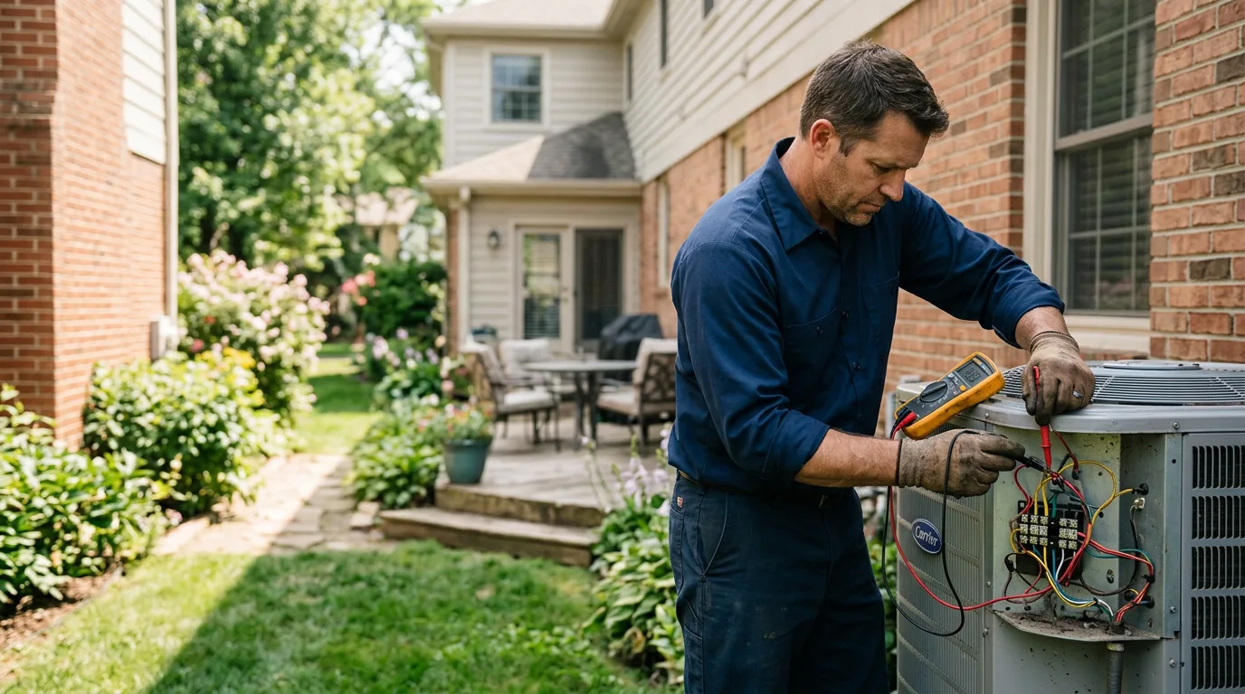 HVAC technician working near Woodbine, KS
